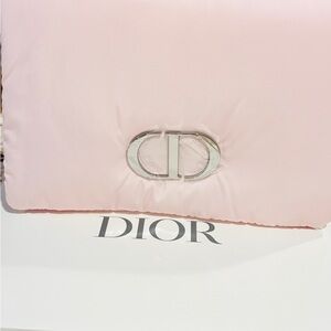 Dior Soft Pink Clutch with Silver Logo